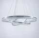 Белая LED люстра на 3 кольца с хромированной полоской | Line F | Арт. A55060/3P WT+CH - изображение 3