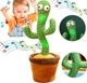 Говорящий танцующий кактус с подсветкой Dancing Cactus TikTok 32 см на аккумуляторе, поющий, повторюшка - изображение 4