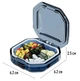 Влагозащитная пластиковая таблетница для лекарств на 4 отделения Pill Case органайзер - контейнер для витаминов и таблеток, 6.2х6.2х2.5 см, синяя (100736765) - изображение 7