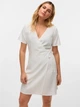 Платье на запах короткое летнее женское Vero Moda 10321603-51258 L Белое (5715675468639) - изображение 4