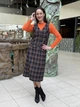 Короткий жилет в клетку Cat Orange 3361 Сине-коричневый 50 - изображение 6