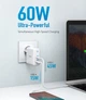 Мережевий заряд Anker PowerPort+ Atom III 60W 1*USB 1*Type-C White - зображення 2