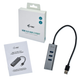 Hub USB i-Tec Metal HUB USB 3.0 3 Port + Gigabit Ethernet Adapter Grey (U3METALG3HUB) - obraz 4