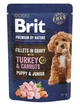 Корм вологий Brit Premium Fillets in Gravy Turkey & Carrots Puppy для цуценят малих порід філе в соусі індичка і морква 85 г (1111185862) - изображение 1