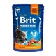 Вологий корм Brit Premium Cat pouch для стерилізованих котів, лосось, 100 г, артикул 111833_pause - зображення 4