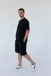 Мужской костюм шорты и футболка Kraya хлопок L-XL Черный - изображение 4