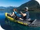 Надувная лодка Intex 68307 Explorer K2 двухместная байдарка каяк с килем надувным дном ,веслами и насосом 312 х 91 см - изображение 11