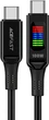 Кабель Acefast C7-03 Type-C to Type-C 5A, 100W, 1.2 м, nylon, zinc connectors, LED, Black (6974316282778) - изображение 1