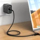 Кабель Acefast C7-03 Type-C to Type-C 5A, 100W, 1.2 м, nylon, zinc connectors, LED, Black (6974316282778) - изображение 5