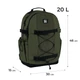 Рюкзак GoPack Education Teens GO25-186L-3 46x30x15 хаки - изображение 2