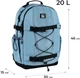 Рюкзак GoPack Education Teens 46x30x15 см 20 л Голубой (GO25-186L-2) - изображение 2