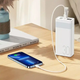 Повербанк 30000 mah потужний павербанк для роутера powerbank з ліхтариком 22.5W повер банк білий - зображення 6