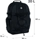 Рюкзак GoPack Education Teens 46x30x15 см 20 л Чорний (GO25-186L-1) - зображення 2