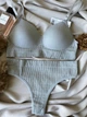 Комплект топ + трусики бікіні Beisdanna 7228 сірий one size - зображення 1