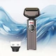 Аккумуляторная электробритва для бритья лица с USB, IPX5 и LED-дисплеем DSP DSP-60173 Pro Серый - изображение 6