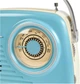 Портативное радио в стиле ретро с аккумулятором, Bluetooth, AM/FM Blue - изображение 3