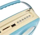 Портативное радио в стиле ретро с аккумулятором, Bluetooth, AM/FM Blue - изображение 2