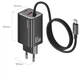 Сетевое зарядное устройство Usams GaN 65W ACC 3-port Fast Charger With Type-C Cable (CC266) Black - изображение 3
