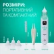 Аспиратор для носа детский соплеотсасыватель назальный электрический для новорожденных детей аккумуляторный со сменными наконечниками аспираторы детские электронный музыкальный прибор очистки 3 уровня силы всасывания силиконовый Swan Baby ProClear 2.0 - изображение 8