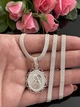 Религиозный серебряный комплект Ажурная иконка с цепочкой"(женский) 50 см 8 грамм Харьков Цепь - изображение 2