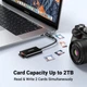 Кардрідер UGREEN CM265 USB-C 3.1 Card Reader for TF/SD Black (35622) - зображення 8