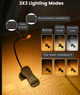 Лампа аккумуляторная Glocusent A11 10 LED Гибкая с прищепкой для чтения книг Mini clip-on book light Черный (2120630) - изображение 3