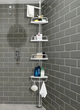 Полиця кутова для ванної 4 яруси, 260х33 см, до 16 кг / Телескопічна Multi Corner Shelf GY-188W (L) - изображение 1