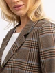 Marynarka damska w kratę Big Star Galani 000 XS Brązowa (5900714837624) - obraz 5