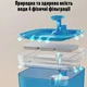 Фонтан-поилка для кошек и собак Petory 2.2L с фильтром, Синий (100-BLUE) - изображение 4