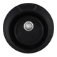 Мийка кухонна Haiba HB8301-G226 Black 490x180 (HB0971), гранітна, врізна, кругла, матова, чорна, з сифон і кріпленнями - изображение 1
