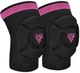 Наколенники спортивные RDX Hosiery Knee Foam K5 пара M Black/Pink (HYP-K5BP-M) - изображение 1