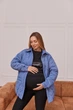 Куртка-рубашка 2в1 для беременных демисезонная Alabama размер M Lullababe Голубой - изображение 6
