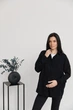 Сорочка вельветова для вагітних і годуючих мам Varna L-XL Lullababe розмір Чорний - зображення 6