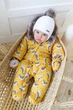 Детский зимний дутый комбинезон для новорожденных Oscar рост 68 см MagBaby Желтый - изображение 4