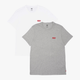 Zestaw koszulek męskich bawełnianych Levi's 79681-0001 L 2 szt Biały/Szary - obraz 1