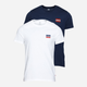 Zestaw koszulek męskich bawełnianych Levi's 79681-0015 2XL 2 szt Biały/Granatowy - obraz 1