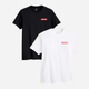 Zestaw koszulek męskich bawełnianych Levi's 79681-0040 L 2 szt Biały/Czarny - obraz 1