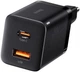 Зарядное сетевое устройство Baseus Super Si 30W Type-C+USB с функцией быстрой зарядки QC3.0+PD3.0 (CCSUPP-E01) Black - изображение 1