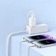 Зарядное сетевое устройство Baseus GaN5 Pro 40W 2Type-C с функцией быстрой зарядки QC3.0+PD3.0 (CCGP180102) White - изображение 7