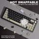 Бездротова механічна ігрова клавіатура з Hot-Swap YUNZII AL66 Black - зображення 6