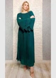 Сукня коктейльна плісе шифонова зелена Moda Italia L-XXL 21-303 - изображение 4