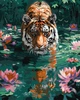 Картина за номерами - Тигр на полюванні ©art_selena_ua Ідейка 40x50 см (KHO6614) - зображення 1