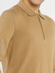 Поло трикотажне чоловіче бежевого з довгим рукавом Arber Polo Zipper N-AVT-119 M зріст 4 бежевий (M10.09.16.511) - изображение 4