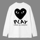 Лонгслив Comme Des Garcons Play 10003 белого цвета, размер L - изображение 2