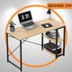 Рабочий Стол Лофт Компьютерный с Полками 120 x 52 x 75 см Офисный MarkAdler Loft Leader 2.0 Дуб Cонома - изображение 1