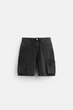 Шорти карго джинсові Zara 30 чорний 1538/469/800 - изображение 6