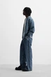 Джинси вільні з розрізами Zara Baggy Fit 32 синій 6688/317/407 - изображение 4