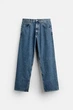 Джинси вільні з розрізами Zara Baggy Fit 32 синій 6688/317/407 - изображение 6