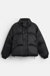 Об'ємна дута куртка Zara Boxy Fit XL чорний 4695/407/800 - изображение 8