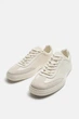 Кеди шкіряні Zara 42 бежевий 2239/420/202 - изображение 1
